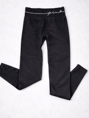 Victoria’s Secret PINK Black Seamless Leggings Womens XS High Rise Workout Yoga